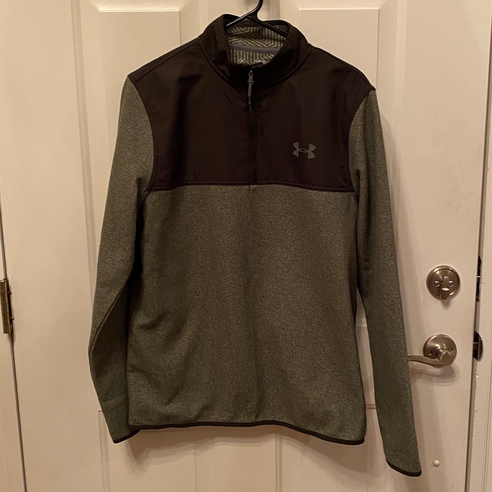 Men's Under Armour Cold Gear Pullover. Green.